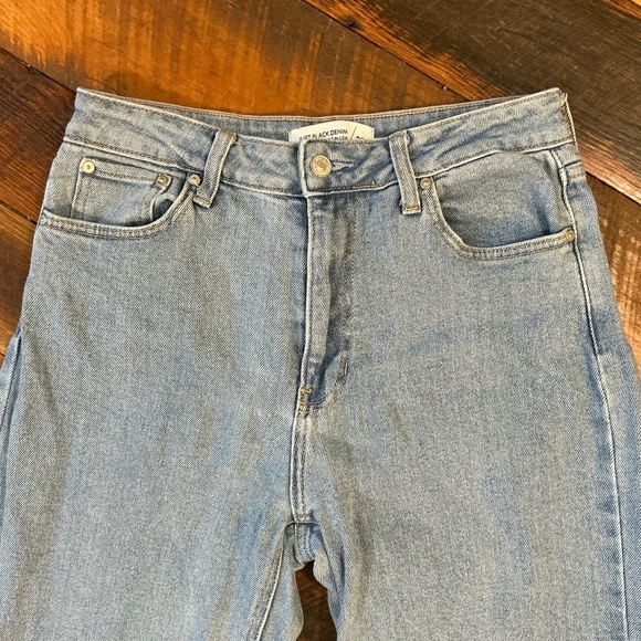 Just Black Denim High Rise Straight Leg Jeans Women’s 28 Light Wash Made in USA - Picture 5 of 11